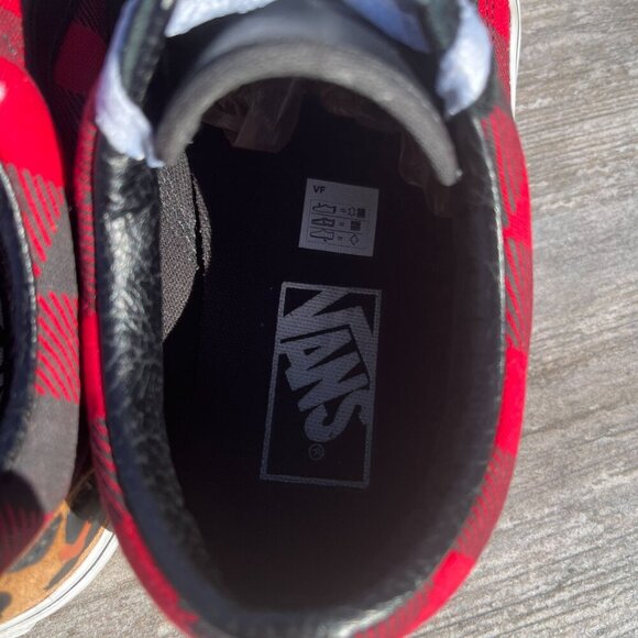 VANS Old Skool Plaid is Not Dead Multi Cheetah Black Red Unisex Size M6 W7.5 HTF - Picture 7 of 7